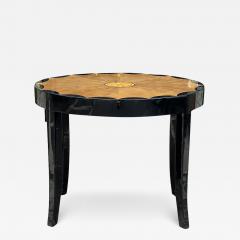 Sally Sirkin Lewis Art Deco Style J Robert Scott Inlaid Oval Side Table - 2896248