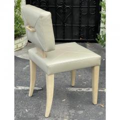 Sally Sirkin Lewis Art Deco Style J Robert Scott Leather Side Chair - 2893064