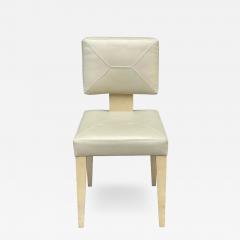 Sally Sirkin Lewis Art Deco Style J Robert Scott Leather Side Chair - 2896246