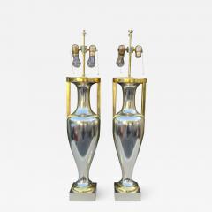 Sally Sirkin Lewis Art Deco Style J Robert Scott Urn Form Giltwood Table Lamps a Pair - 2879161