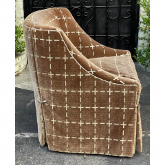 Sally Sirkin Lewis Art Deco Style Sally Sirkin Lewis for J Robert Scott Club Chair and Ottoman - 2874962