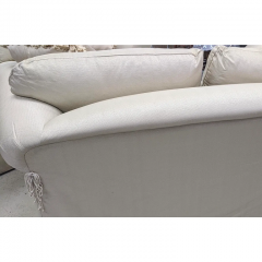 Sally Sirkin Lewis J Robert Scott Silk Upholstered Down Filled Loveseat Sofa - 2806718