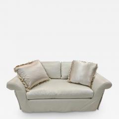 Sally Sirkin Lewis J Robert Scott Silk Upholstered Down Filled Loveseat Sofa - 2813237
