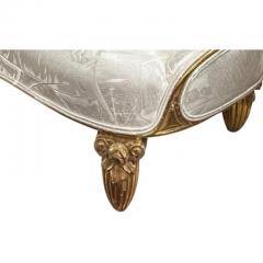Sally Sirkin Lewis Jacques Emile Ruhlmann Style J Robert Scott White Sating Giltwood Chaise - 4190545
