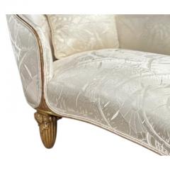 Sally Sirkin Lewis Jacques Emile Ruhlmann Style J Robert Scott White Sating Giltwood Chaise - 4190546