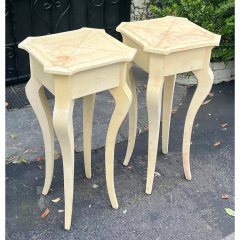 Sally Sirkin Lewis Modern Sally Sirkin Lewis for J Robert Scott Shagreen Side Tables a Pair - 2997195