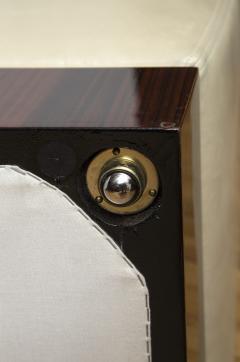 Sally Sirkin Lewis Pair of Lambskin Macassar Ebony Rolling Ottomans - 432181