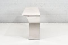 Sally Sirkin Lewis Sculptural Stainless Steel and Limestone Console - 2529746
