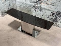 Sally Sirkin Style Multi Faceted Stainless Steel Granite Console 1970 - 3558731