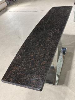 Sally Sirkin Style Multi Faceted Stainless Steel Granite Console 1970 - 3558733