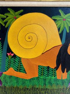 Salnave Philippe Auguste Snail Woman Jungle Fantasy Haitian Master like Henri Rousseau - 4035015