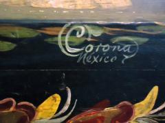 Salvador Corona Rare Salvador Corona Painted Blanket Chest Mexico circa 1940 - 569185