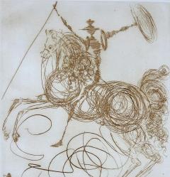 Salvador Dal 1964 Salvador Dali Don Quixote Engraving Signed EA Epreuve dArtiste  - 4416481