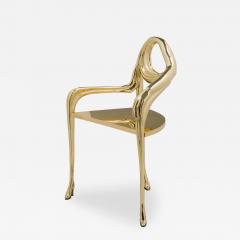 Salvador Dal Barcelona Design Salvador Dali Sculptural Solid Polished Brass Leda Armchair - 4289848