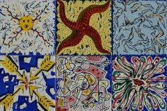 Salvador Dal La Suite Catalane Set of 6 Salvadore Dali Designed Tiles 1954 - 3972411