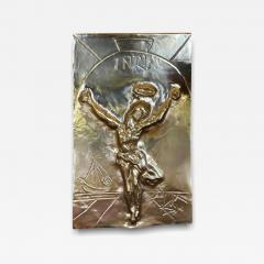 Salvador Dal Salvador Dali Christ of Saint John of the Cross Relief Gold on Bronze Plaque - 4242180