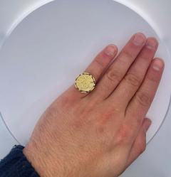 Salvador Dal Salvador Dali For Piaget Dal dOr 22K Gold Coin Ring in 18K Gold Setting - 3512768