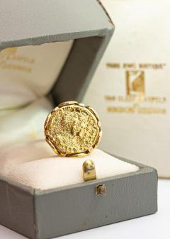 Salvador Dal Salvador Dali For Piaget Dal dOr 22K Gold Coin Ring in 18K Gold Setting - 3512799