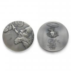 Salvador Dal The Ten Commandments silver medal set by Salvador Dal  - 3215297