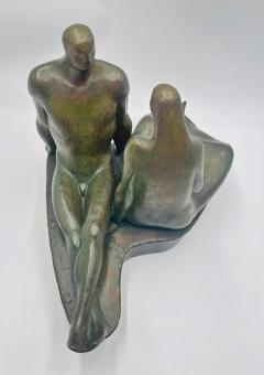 Salvador Soto Tovar Pareja Bronze Sculpture Signed Dated 1965 Mexican Art - 4722061