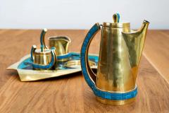 Salvador Teran SALVADOR TER N MOSAIC BRASS COFFEE SERVICE SET - 1550238