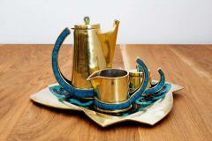 Salvador Teran SALVADOR TER N MOSAIC BRASS COFFEE SERVICE SET - 1550239