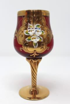 Salvadori Murano Enameled Venetian Stemware Set - 659870