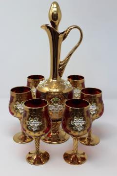 Salvadori Murano Enameled Venetian Stemware Set - 659871