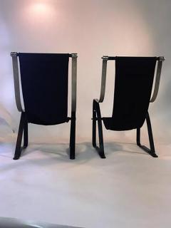 Salvatore Bevelacqua Art Deco Pair of Sling Chairs designed by Salvatore Bevelacqua - 410771