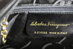Salvatore Ferragamo Vintage Italian Salvatore Ferragamo Black Leather Crossbody Bag - 3327248