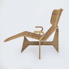 Salvatore Fiume Unique Chaise Longue in Wicker by Salvatore Fiume Italy c 1960 - 4203349
