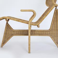 Salvatore Fiume Unique Chaise Longue in Wicker by Salvatore Fiume Italy c 1960 - 4203350