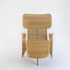 Salvatore Fiume Unique Chaise Longue in Wicker by Salvatore Fiume Italy c 1960 - 4203352