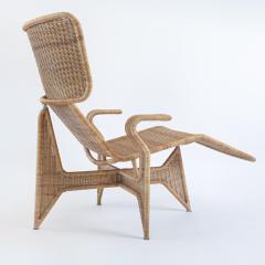 Salvatore Fiume Unique Chaise Longue in Wicker by Salvatore Fiume Italy c 1960 - 4203353