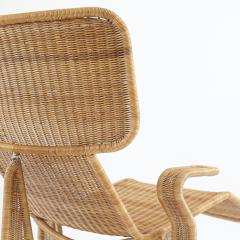 Salvatore Fiume Unique Chaise Longue in Wicker by Salvatore Fiume Italy c 1960 - 4203354