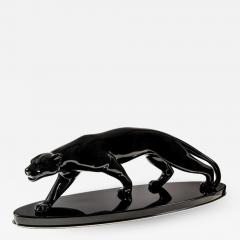 Salvatore Melani Big Art Deco Panther Black Lacquer France Paris circa 1940 - 1577144