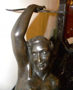 Salvatore Melani Bronze Art Deco Nude Sculpture by S Melani - 1331190