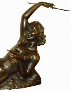 Salvatore Melani Bronze Art Deco Nude Sculpture by S Melani - 1331233