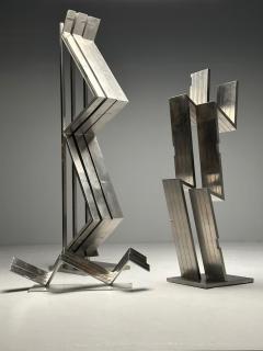 Salvatore Messina Italian Mid Century Modern Steel Abstract Sculpture 1970s - 4053107