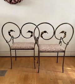 Salvino Marsura Pair of Wrought Iron Chairs by Marsura - 2210062