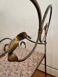 Salvino Marsura Pair of Wrought Iron Chairs by Marsura - 2210066