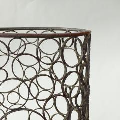 Salvino Marsura Splendid Italian 1960s Brutalist Wrought Iron and Copper Umbrella Stand - 3800138