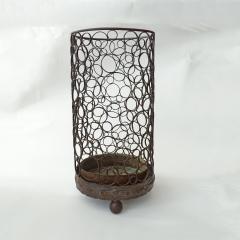 Salvino Marsura Splendid Italian 1960s Brutalist Wrought Iron and Copper Umbrella Stand - 3800142