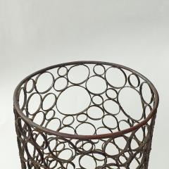 Salvino Marsura Splendid Italian 1960s Brutalist Wrought Iron and Copper Umbrella Stand - 3800143