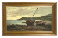 Sam Bough 2212 Oil On Canvas Titled Landing The Catch By Sam Bough RSA - 2517054