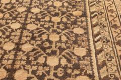 Samarkand Midcentury Brown and Beige with Pinkish Undertones Wool Rug - 2456438