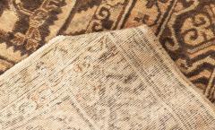 Samarkand Midcentury Brown and Beige with Pinkish Undertones Wool Rug - 2456440