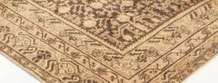 Samarkand Midcentury Brown and Beige with Pinkish Undertones Wool Rug - 2456442