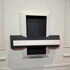 Samuel Kuddish Samuel Kudish Void 1 Black and White Cross Relief Tempura on Plywood 1977 78 - 4446240