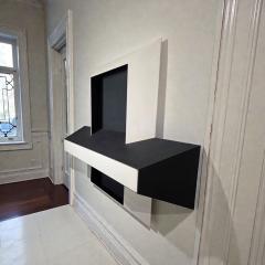 Samuel Kuddish Samuel Kudish Void 1 Black and White Cross Relief Tempura on Plywood 1977 78 - 4446242